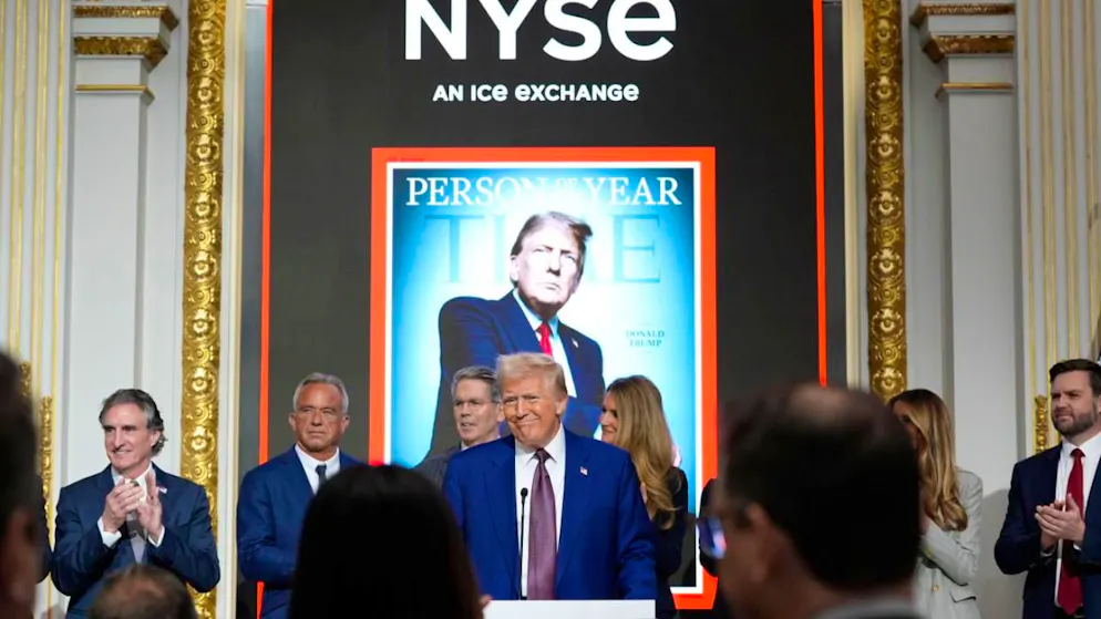 La personnalité de l'année du Time sera la même dans les versions américaine et française du magazine. L'an dernier, la distinction avait été attribuée à Donald Trump (archives).
