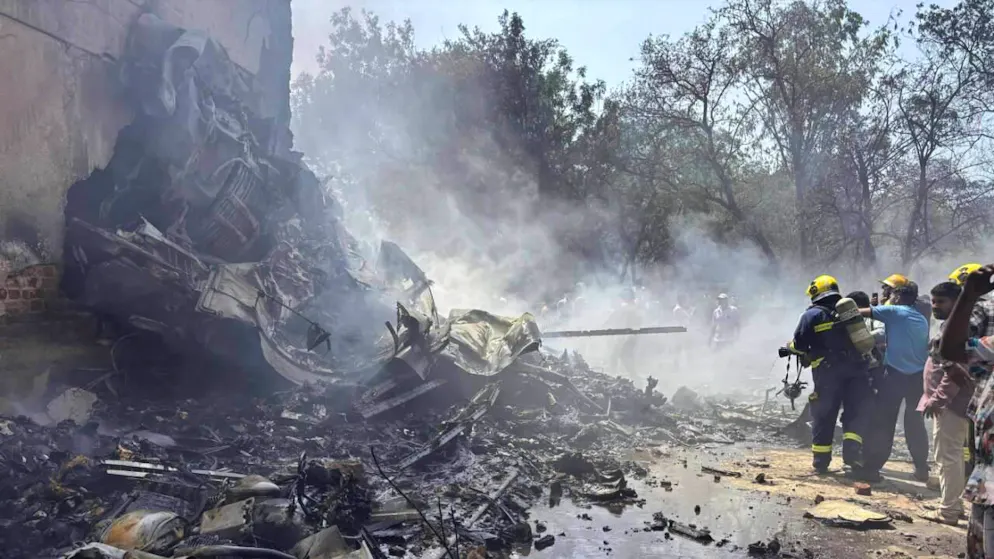 Les pompiers sont intervenus sur le site du crash.