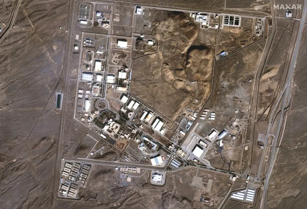 Cette image satellite fournie par Maxar Technologies montre le site nucléaire de Natanz en Iran le 24 janvier 2025. (Maxar Technologies via AP)