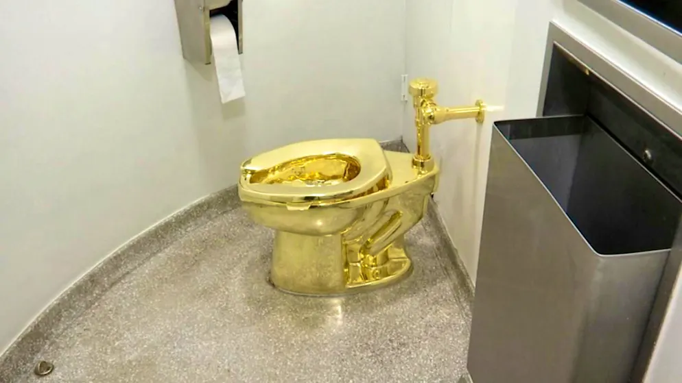 L'oeuvre "Americas" de Maurizio Cattelan n'a pas été retrouvée. Elle a probablement été fondue. L'or a certainement été vendu peu de temps après le vol. (archives)
