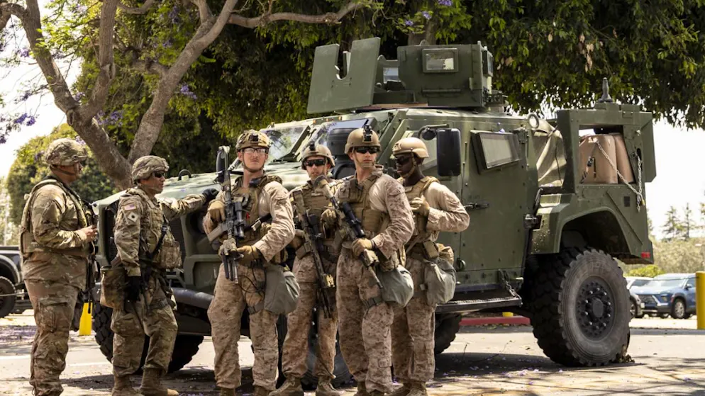 Opérations. Les Marines se déploient à Los Angeles, malgré le calme