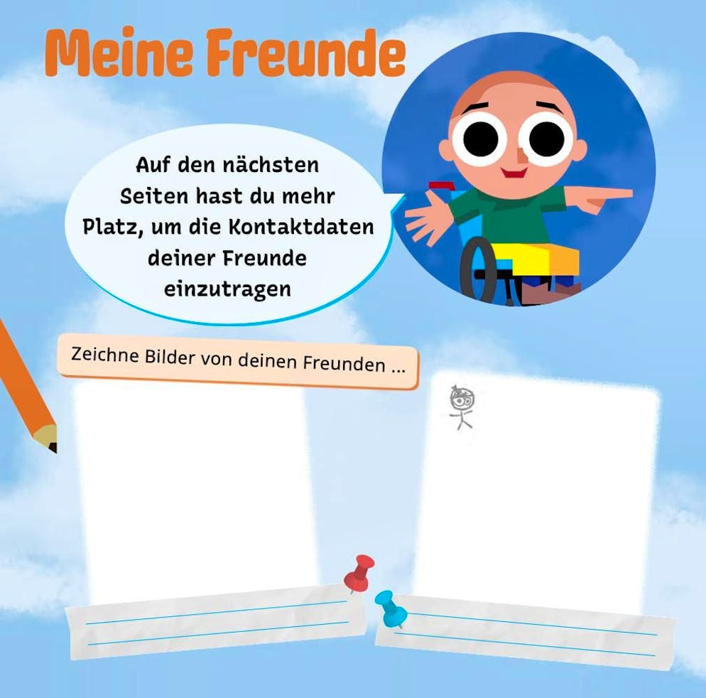 The children are supposed to report on a page about their friends - but they are no longer allowed to see them after the abolition.