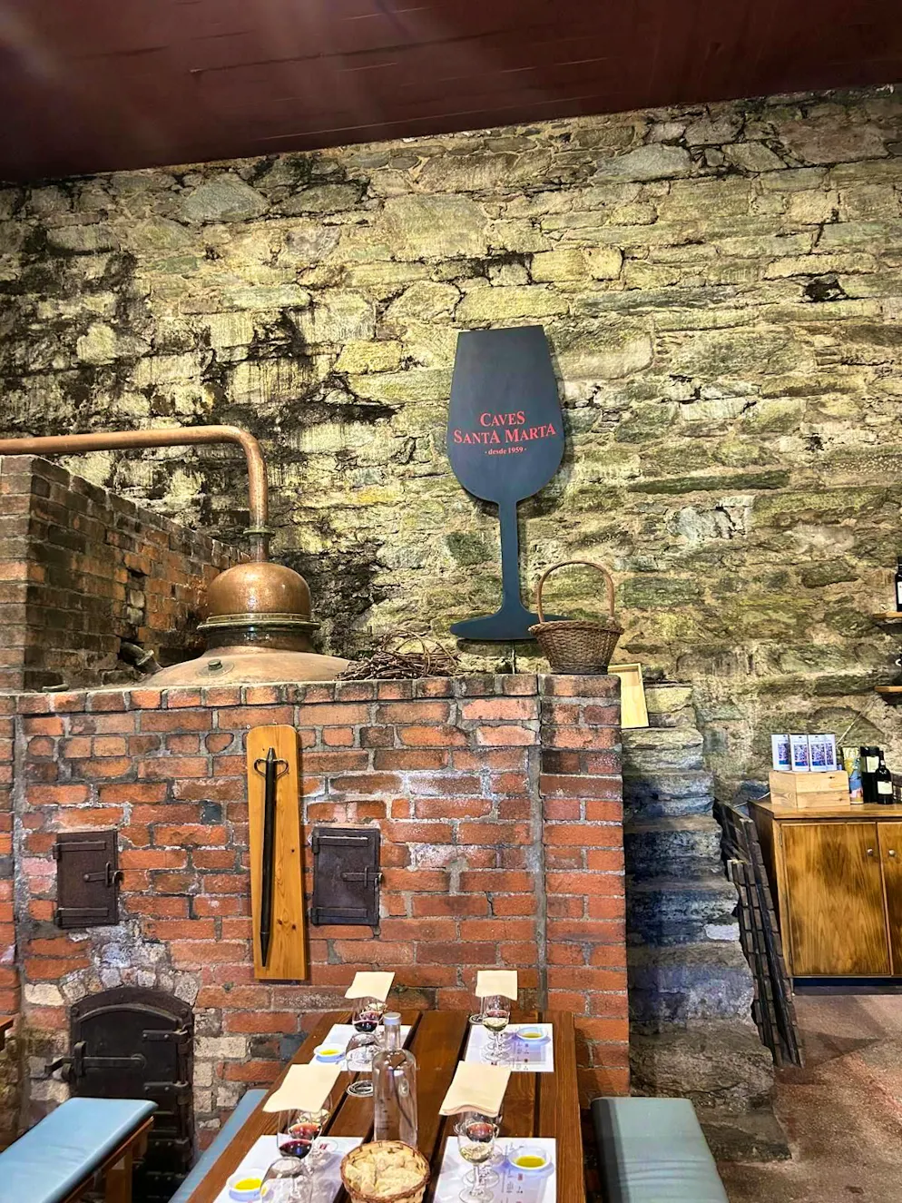 Wine tasting in a wine cellar in the Duoro region.