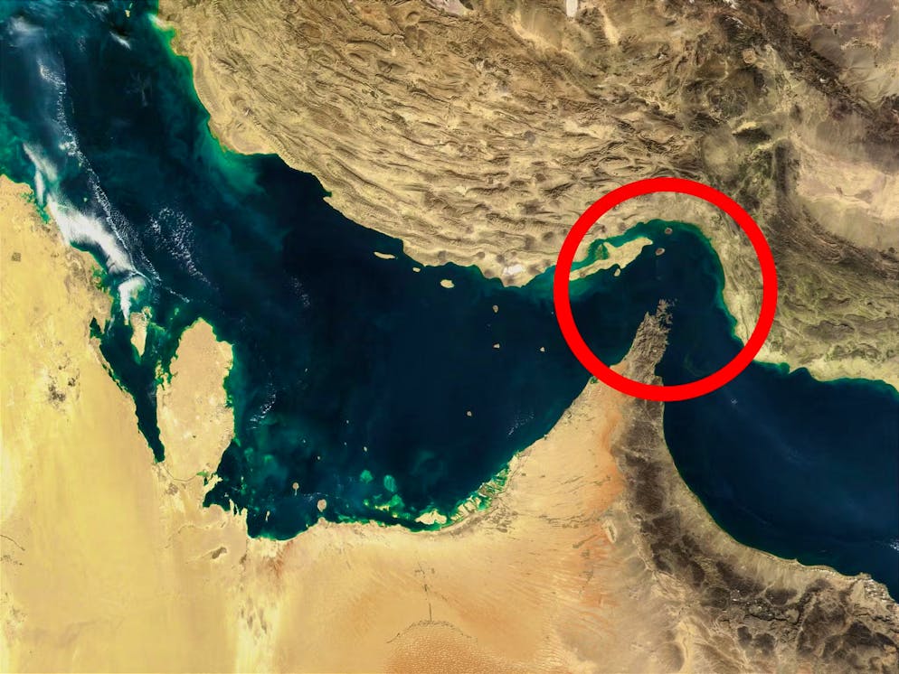 Die Strasse von Hormus ist das Nadelöhr am Ein- und Ausgang des Persischen Golfes. 