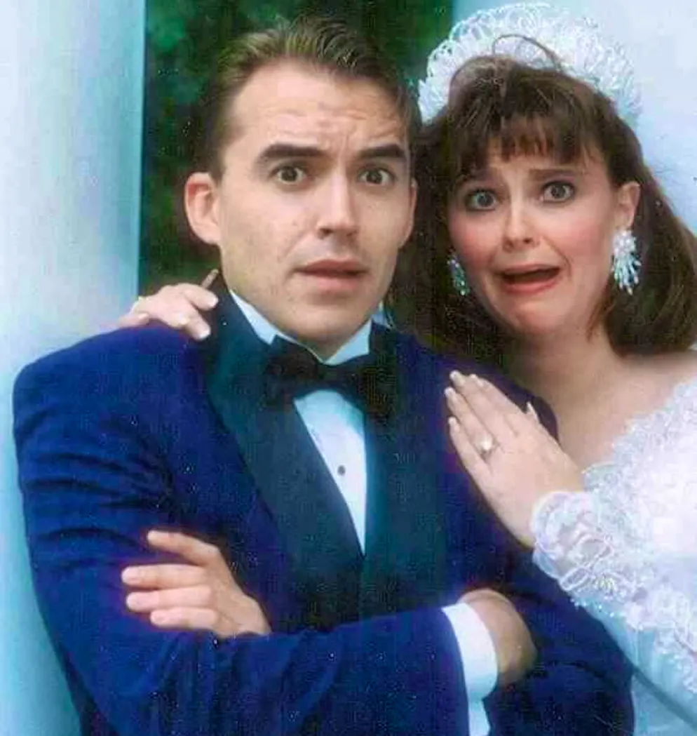 A funny picture from lighter days: John Hoffman posted this picture on Facebook on his wedding day