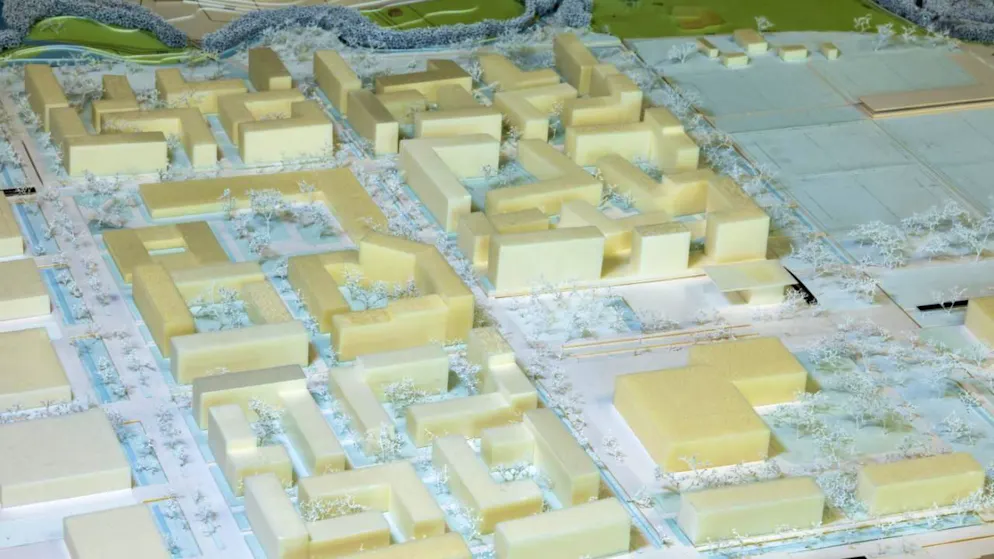 Le PLQ des Cherpines, ici à l'état de maquette, fera l'objet d'une votation à Confignon (GE) (archives).