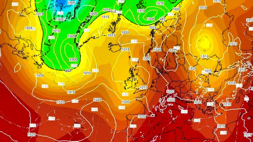 The heat in Europe: The long-term forecast for Europe shows an increase in temperatures compared to previous years.