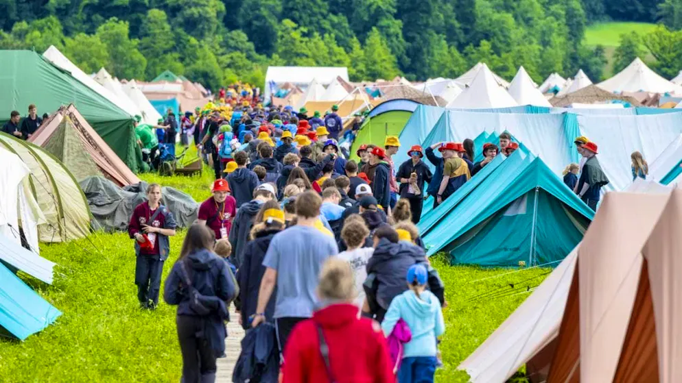 A victim of its own success: Youth + Sport enjoys growing interest every year. The picture shows this year's Whitsun camp in Wettingen in Aargau.