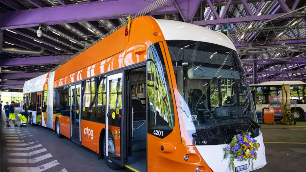 Les tpg ont présenté jeudi leur premier e-bus 100% électrique de nouvelle génération.