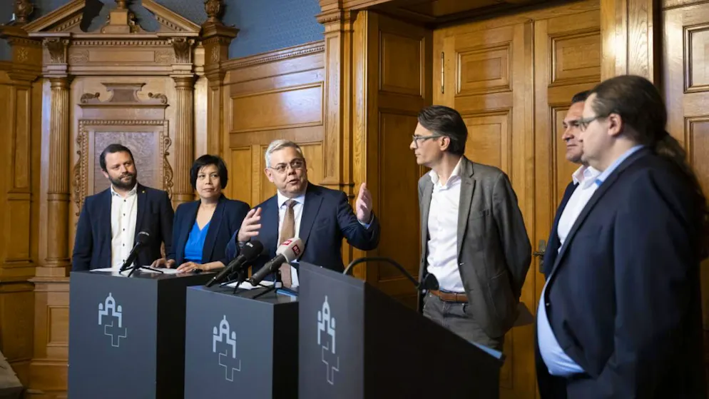 I rappresentanti dell'alleanza oggi in conferenza stampa a Berna