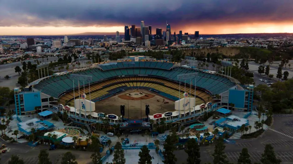 Il Dodger Stadium a Los Angeles.