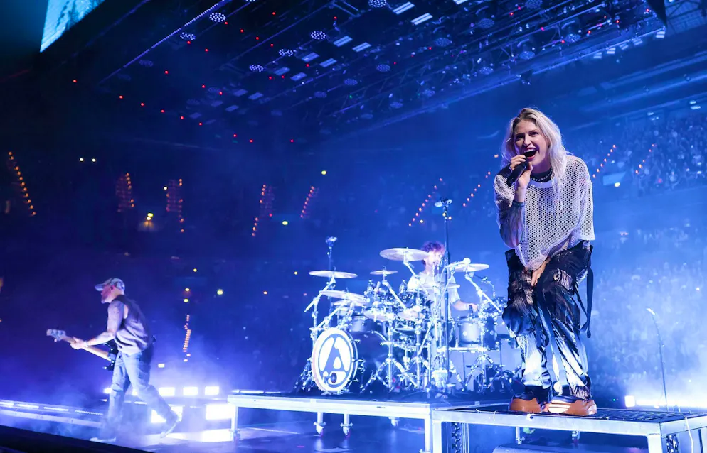 Emily Armstrong from the band Linkin Park 2024 at a concert in Hamburg (Photo: Archive)