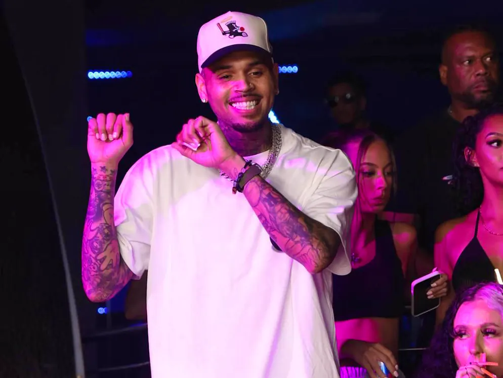 Chris Brown in un'immagine d'archivio. 