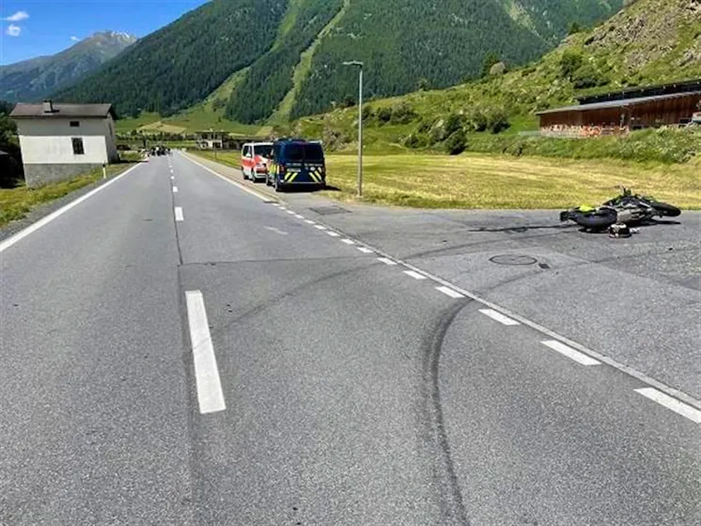 La moto coinvolta nell'incidente