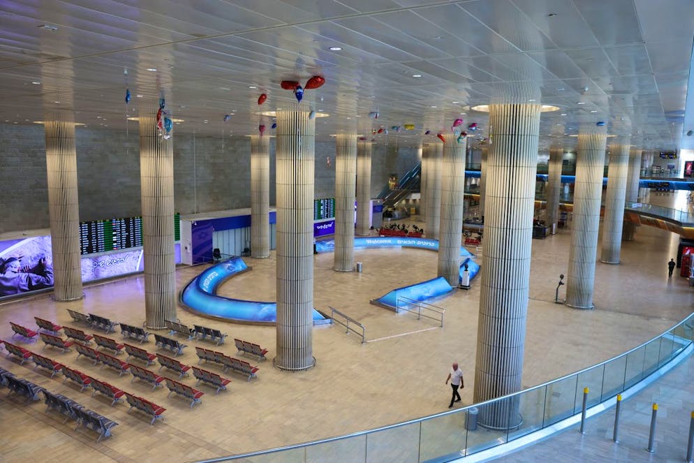 Leere Terminals am Flughafen Ben Gurion bei Tel Aviv: Israel hatte seinen Luftraum geschlossen.