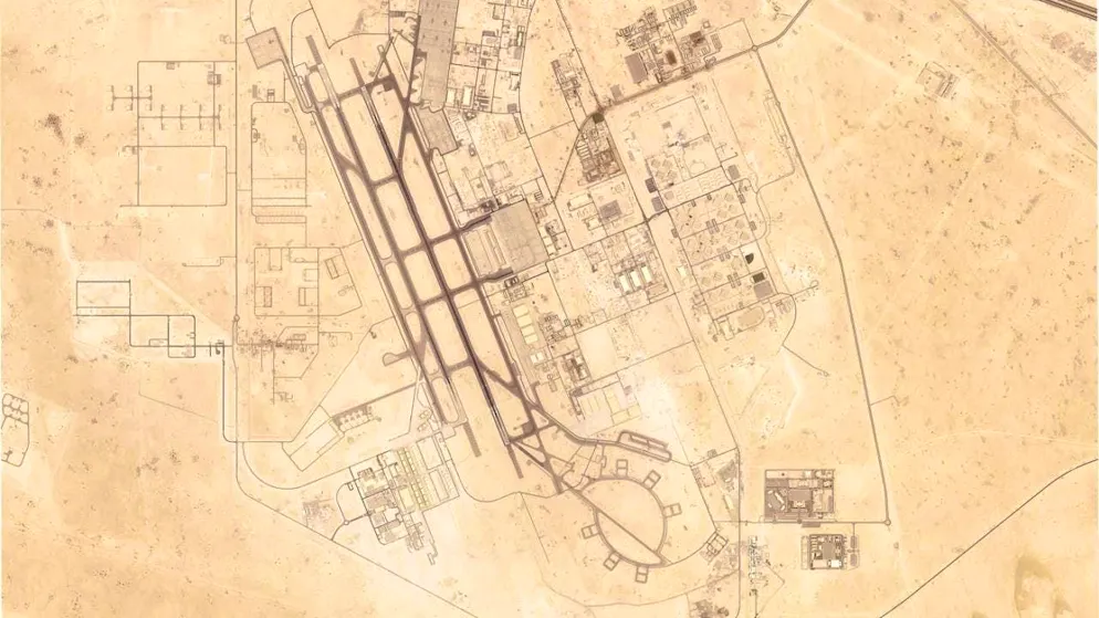 HANDOUT - This satellite image shows the Al Udeid airbase outside Doha. Photo: Planet Labs PBC/Planet Labs PBC/AP/dpa