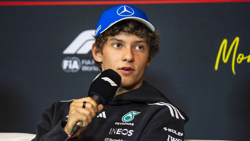 Kimi Antonelli in conferenza stampa al Gran Premio del Canada. (foto d'archivio)