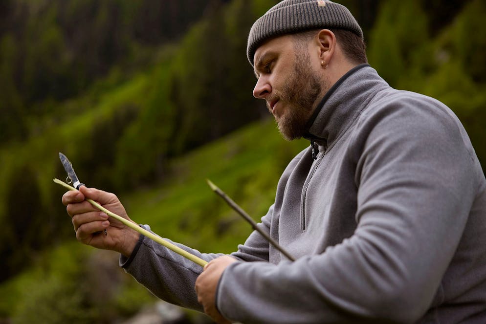 Sandro Zinggeler. For him, cooking outdoors is not a show: 