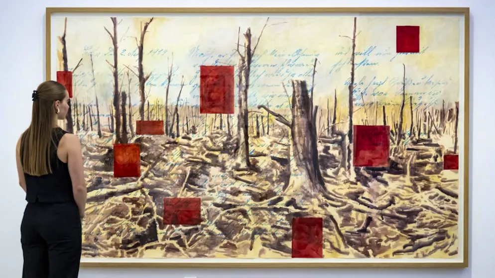 Une oeuvre contemporaine de l'artiste Uwe Wittwer, provenant de la collection privée du Genevois Thierry Barbier-Mueller, exposée au Musée Jenisch Vevey.