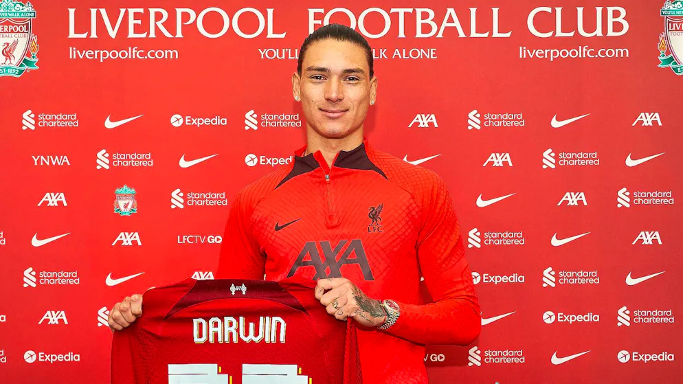 Nuñez moved from Benfica to Liverpool in the summer of 2022 for 85 million euros.