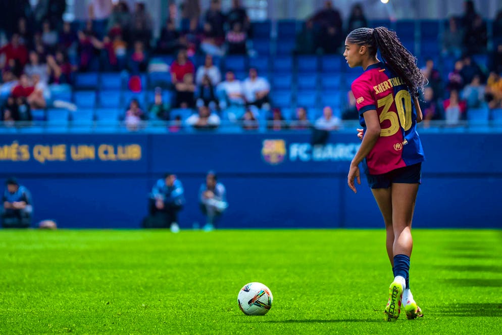 Schertenleib wears the number 30 at Barça - just like Lionel Messi at the start of his career.