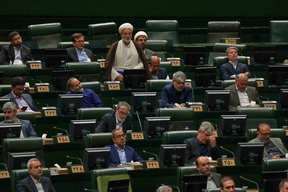 Blick ins Parlament in Teheran am 21. Mai.
