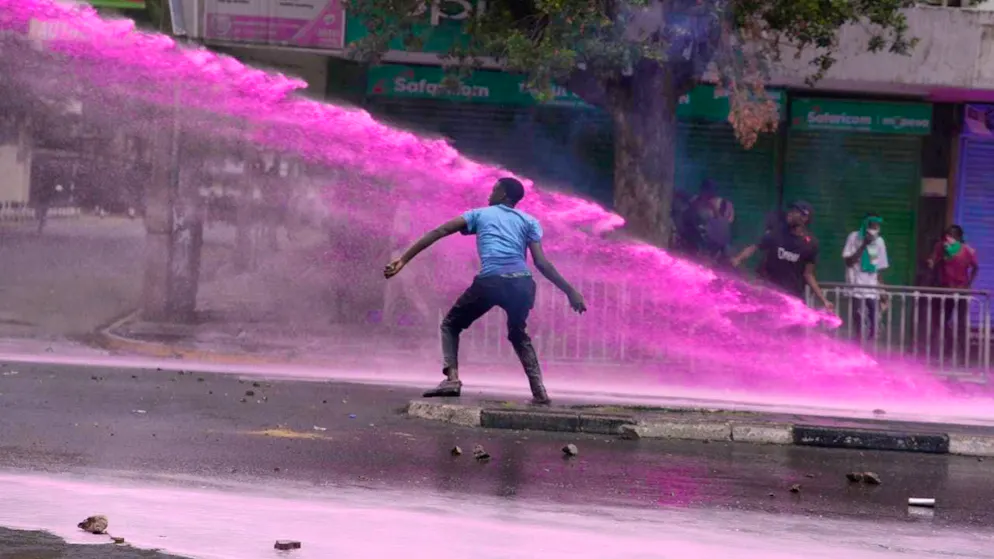 People protest in Kenya to mark the one-year anniversary of deadly anti-tax demonstrations. Photo: Brian Inganga/AP/dpa