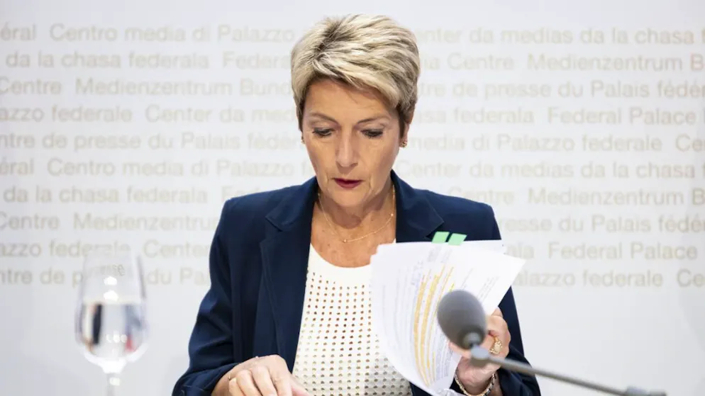 La ministra delle finanze Karin Keller-Sutter