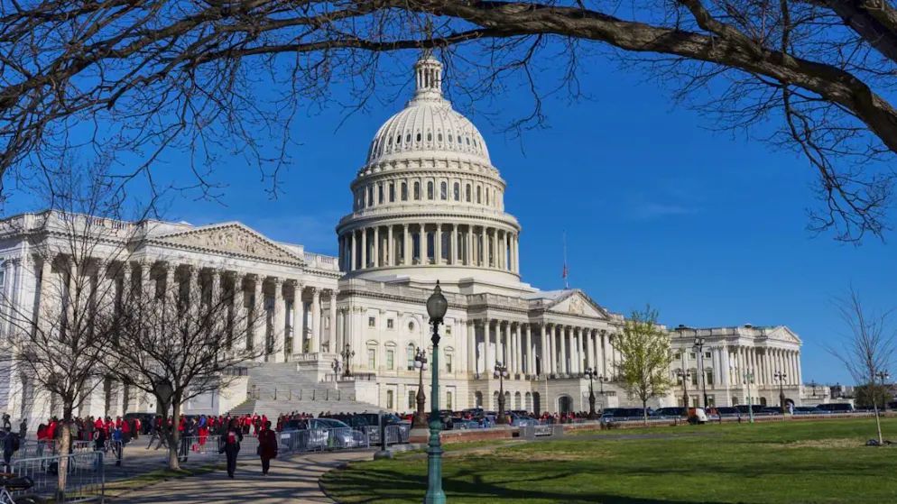 L'économie américaine s'est contractée plus que prévu au cours des trois premiers mois de l'année. Ici le Capitole à Washington. (archive)