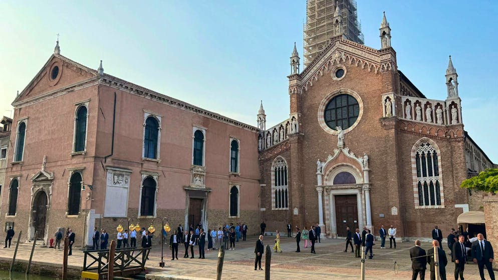 Mariage de célébrités à Venise : Bezos, le fondateur d'Amazon, se marie - Gallery. Le lieu de la fête la veille au soir : l'église monastique Madonna dell'Orto.