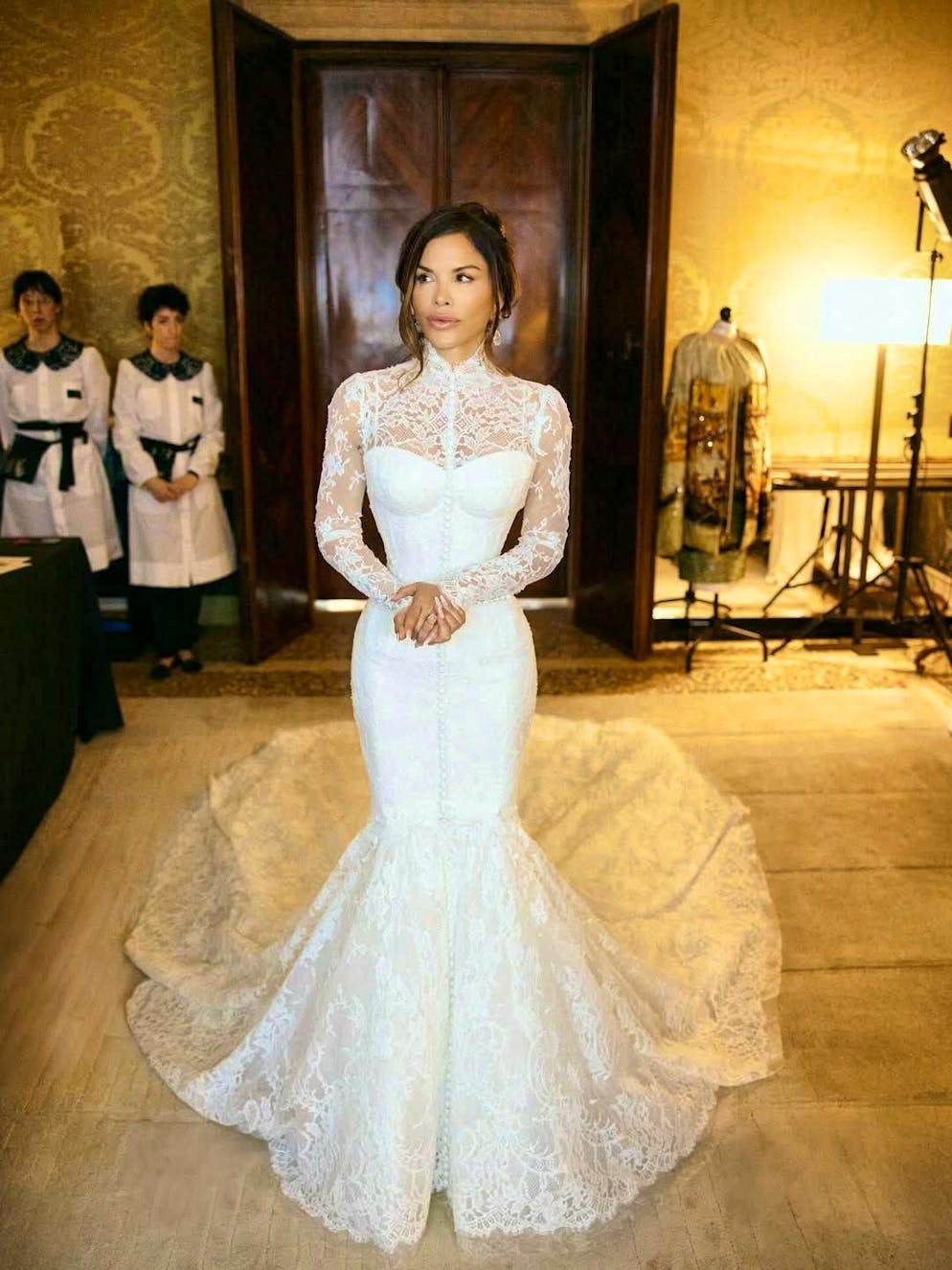 Le foto più belle del matrimonio di Jeff Bezos e Lauren Sánchez. Questo era l'abito da sposa di Lauren Sánchez. Ha postato la foto su Instagram.