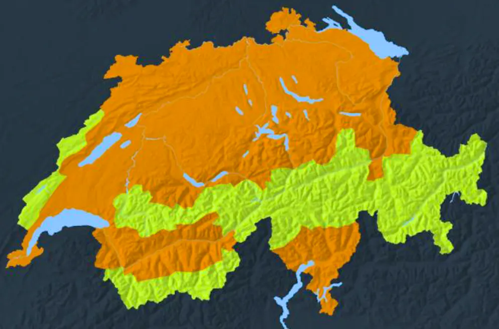 Allerta canicola estesa su tutta la Svizzera.