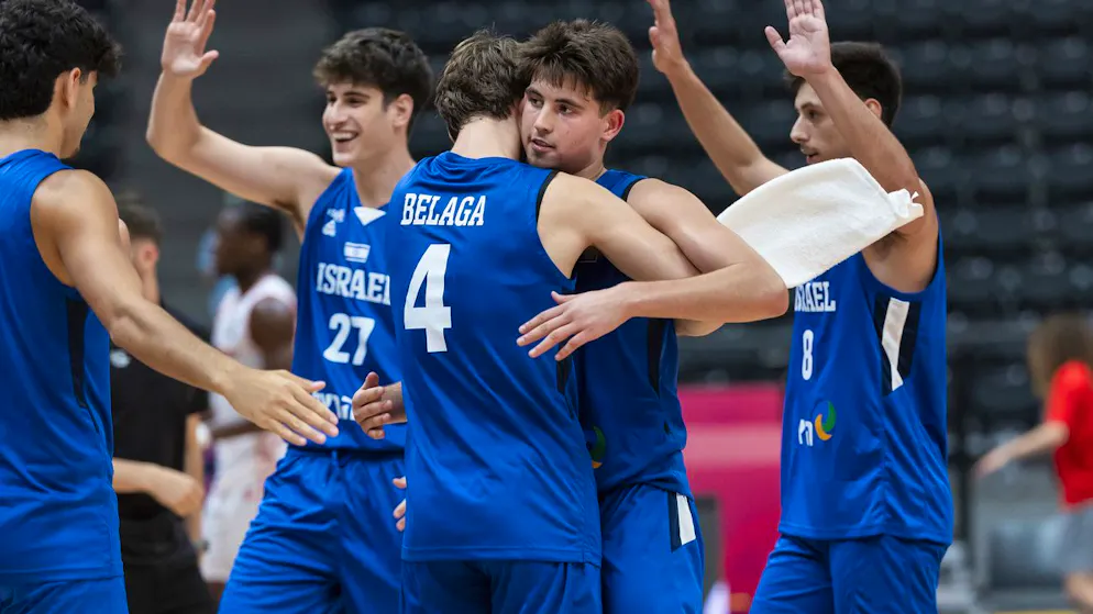 Les joueurs de l'équipe d'Israël, ici face à la Suisse. 