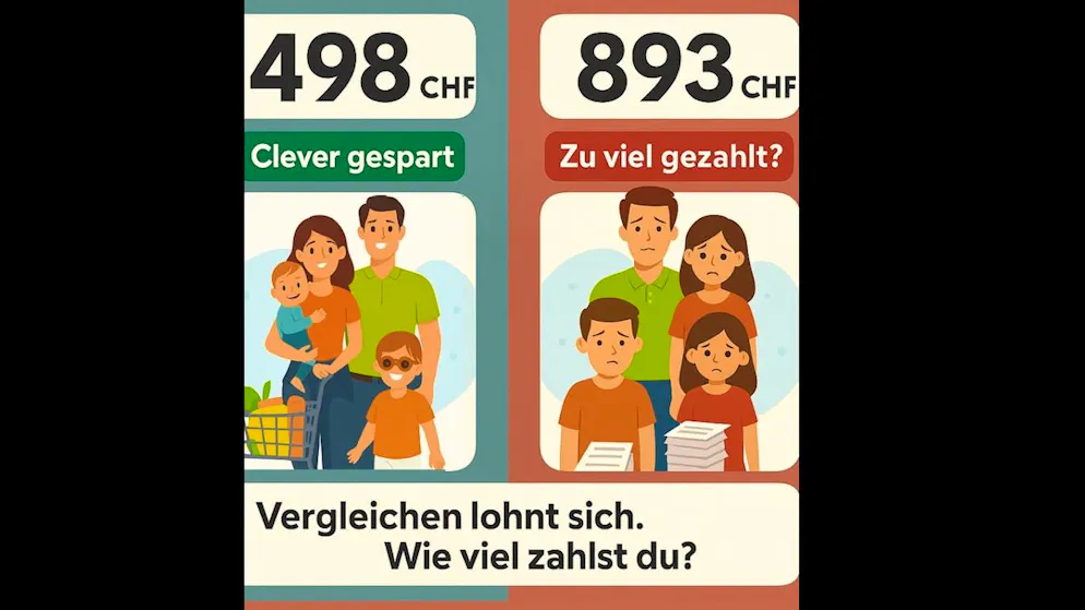 Le aziende usano pubblicità come questa per promettere confronti tra le casse malati.