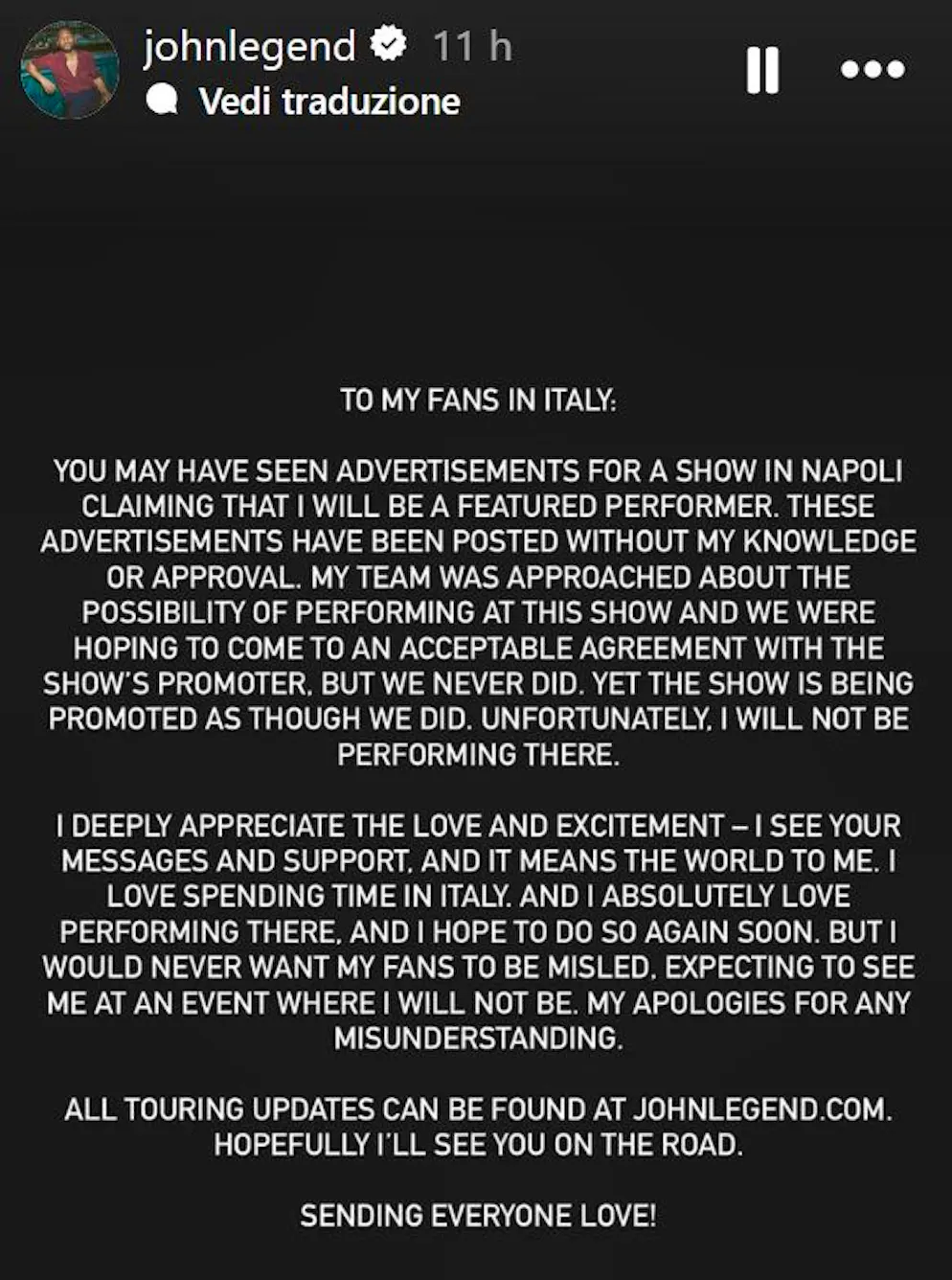 Le parole di John Legend