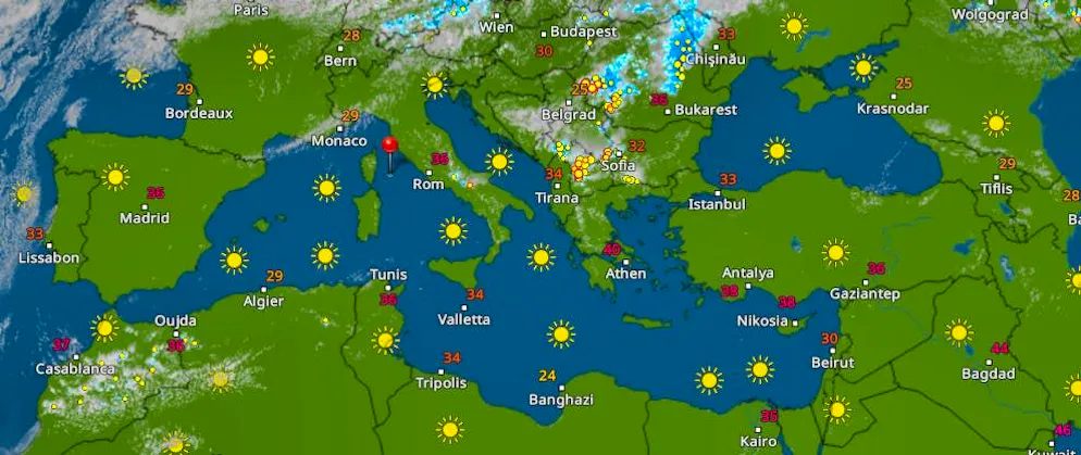 40 degrees in Athens: It's not exactly cool in the Mediterranean on June 27 - and the thermometer has soared even higher in the coming days.
