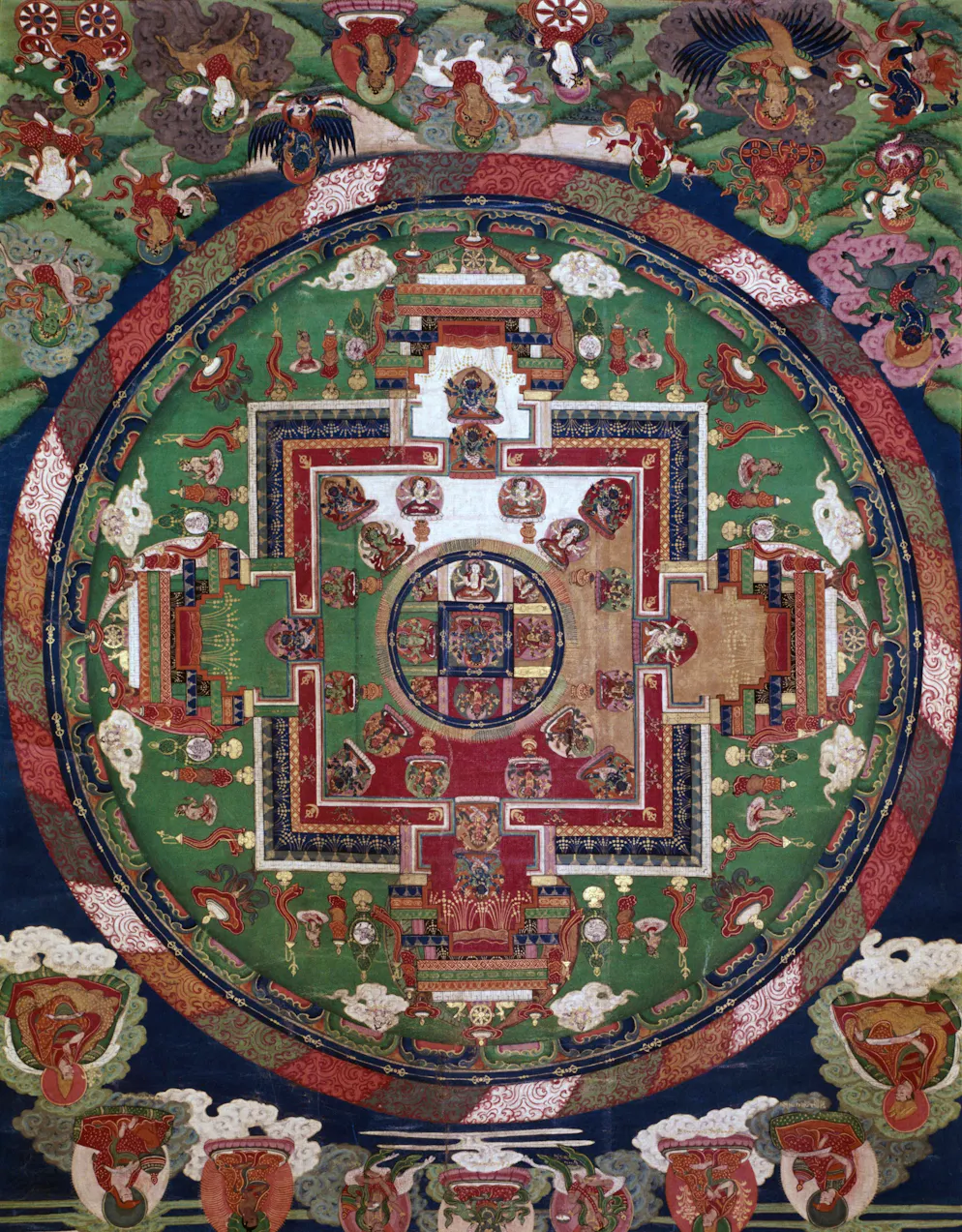 Mandala tibétain 18e siècle ou antérieur au Musée Guimet à Paris. (Photo d'archives)