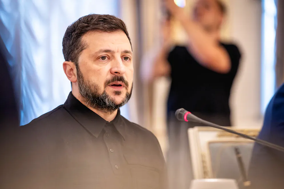 Volodymyr Zelensky in difficoltà.