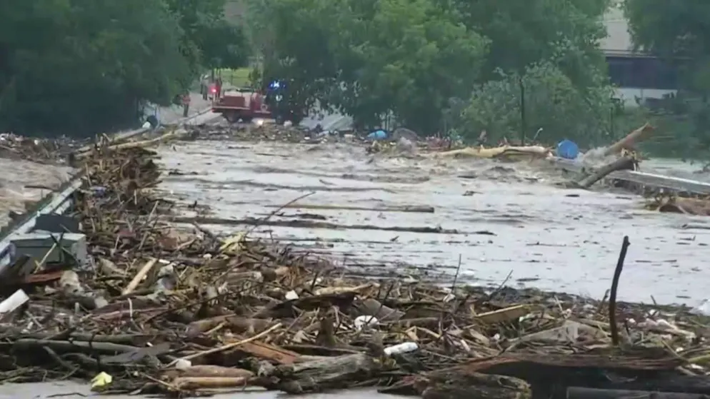 Le inondazione nella contea di Kerr, in Texas.