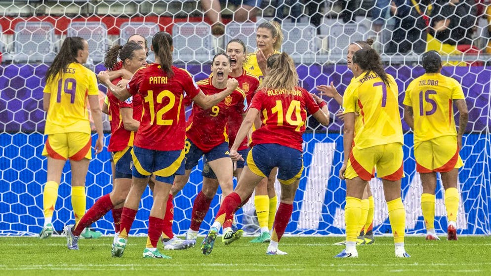 Die Spanierinnen hatten auch gegen Belgien viel Grund zum Jubeln.