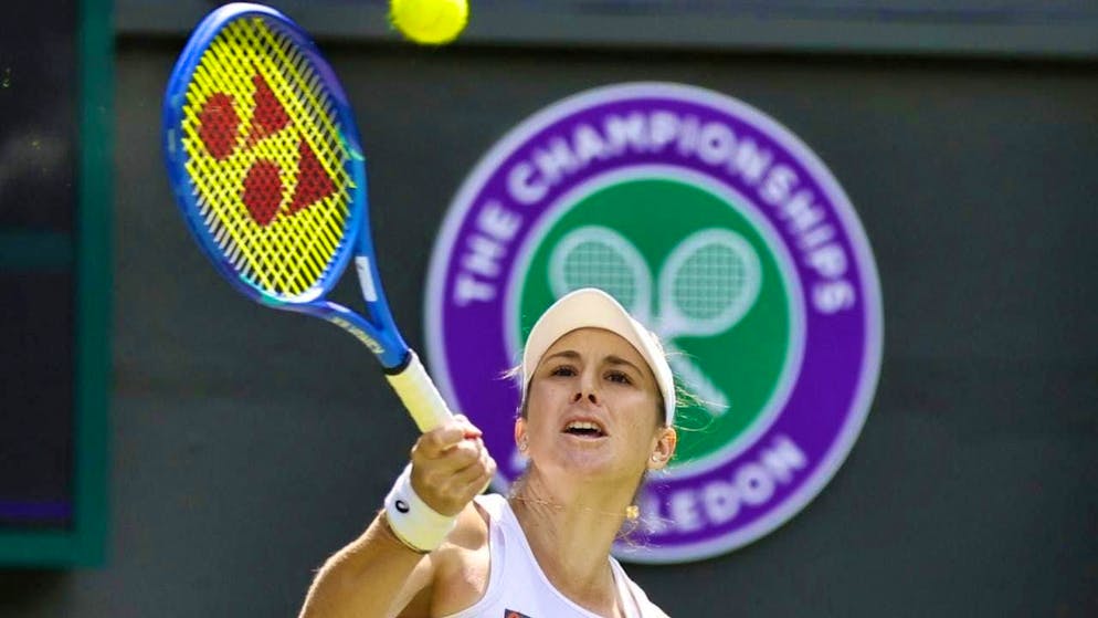 For the first time in the quarterfinals at the grass court mecca: Belinda Bencic