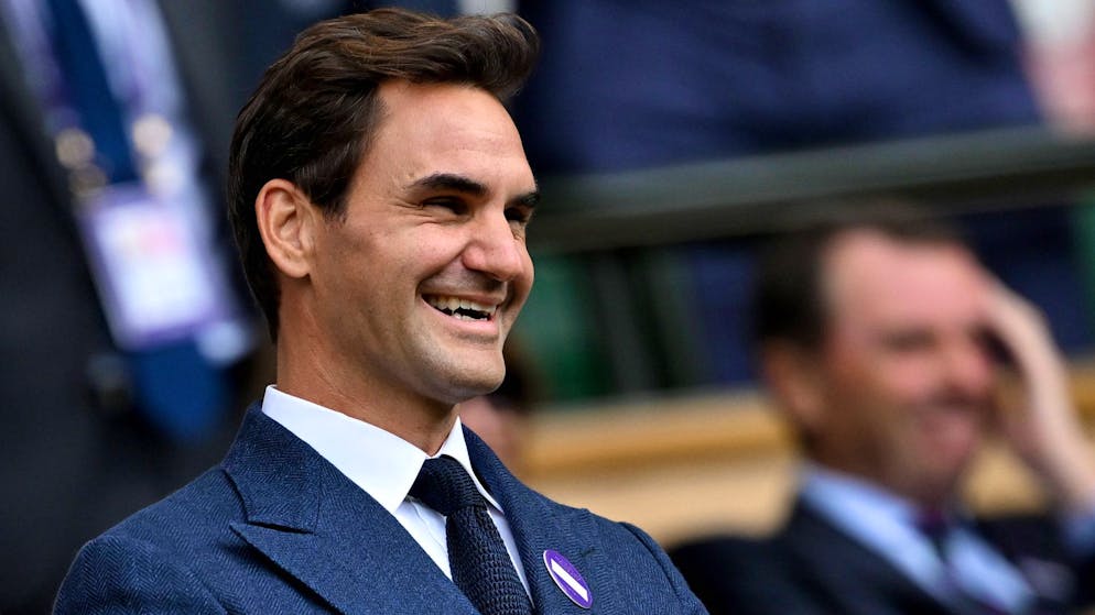 Roger Federer besuchte am Montag die Royal Box auf dem Centre Court in Wimbledon.