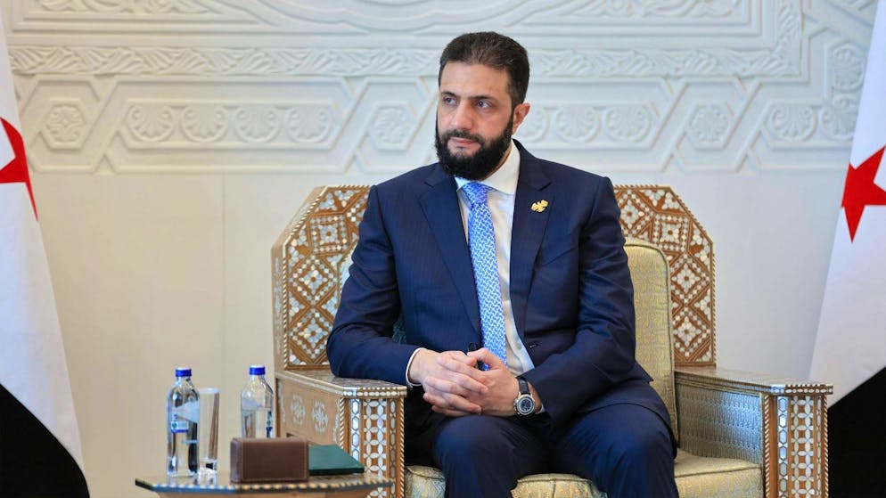 Der syrische Präsident Ahmed al-Scharaa am 5. Juli 2025 in Damaskus.