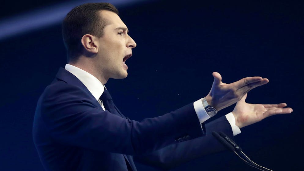 Le président du Rassemblement national Jordan Bardella a raillé dimanche la composition du gouvernement de Sébastien Lecornu (archives).