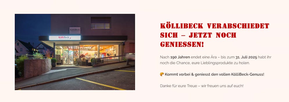 Etwas Positives gibt es trotzdem: In die ehemaligen Kölli-Filialen ziehen verschiedene regionale Bäckereien ein.