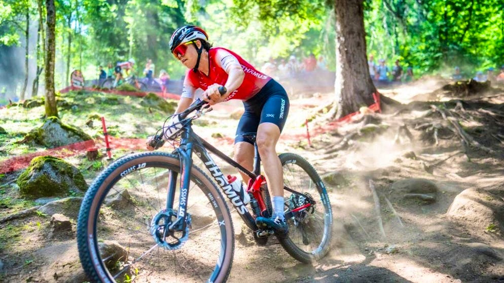Alessandra Keller celebrates her first short track victory in a year (archive image)