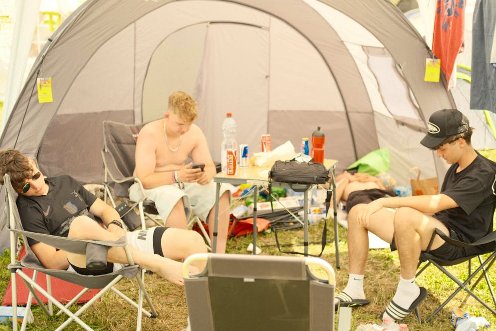 OAF-Samstag: Einblick ins Camp. Na, noch etwas müde? 