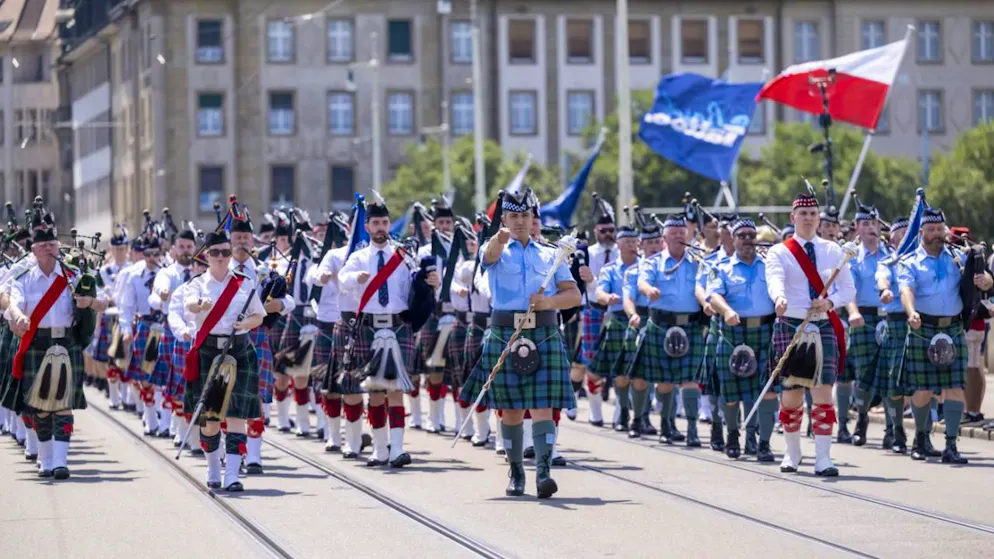 La parata del Basel Tattoo (foto d'archivio)