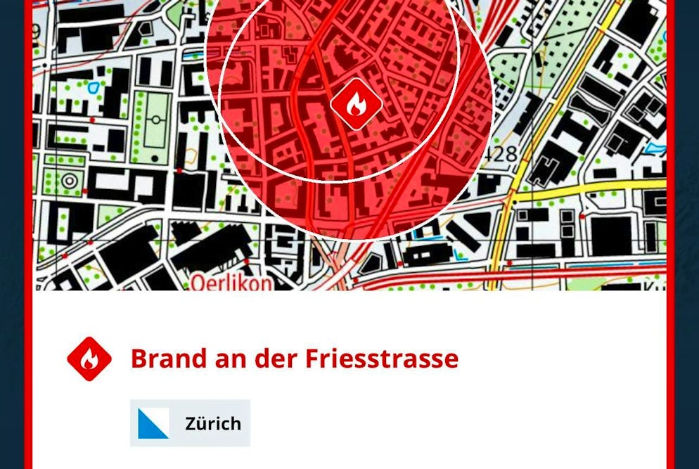 This is what the Alertswiss message looked like at 03:00.