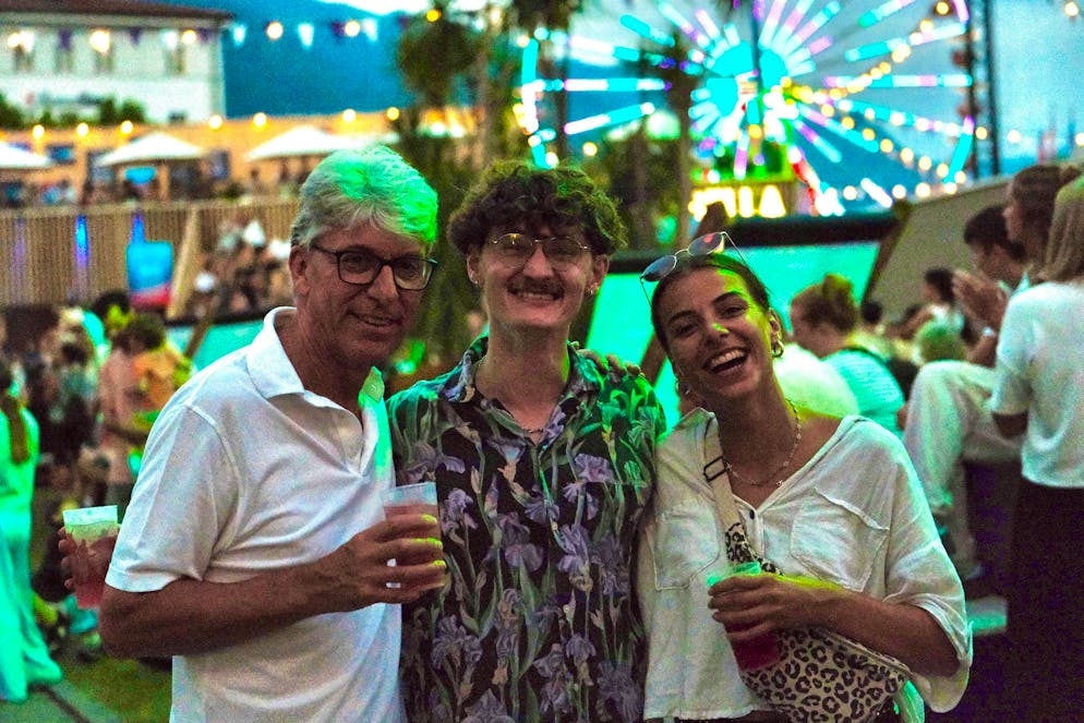 Lars (center) can enjoy the evening after his work is done.